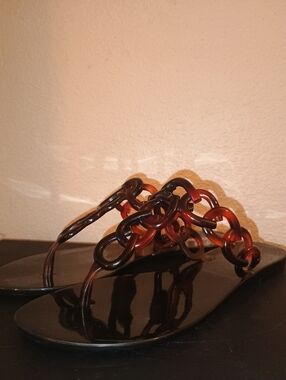 Melissa Tortoise Jelly Thong Sandals, 7